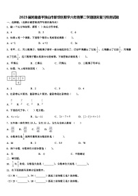 2023届河南省平顶山市新华区数学六年级第二学期期末复习检测试题含解析