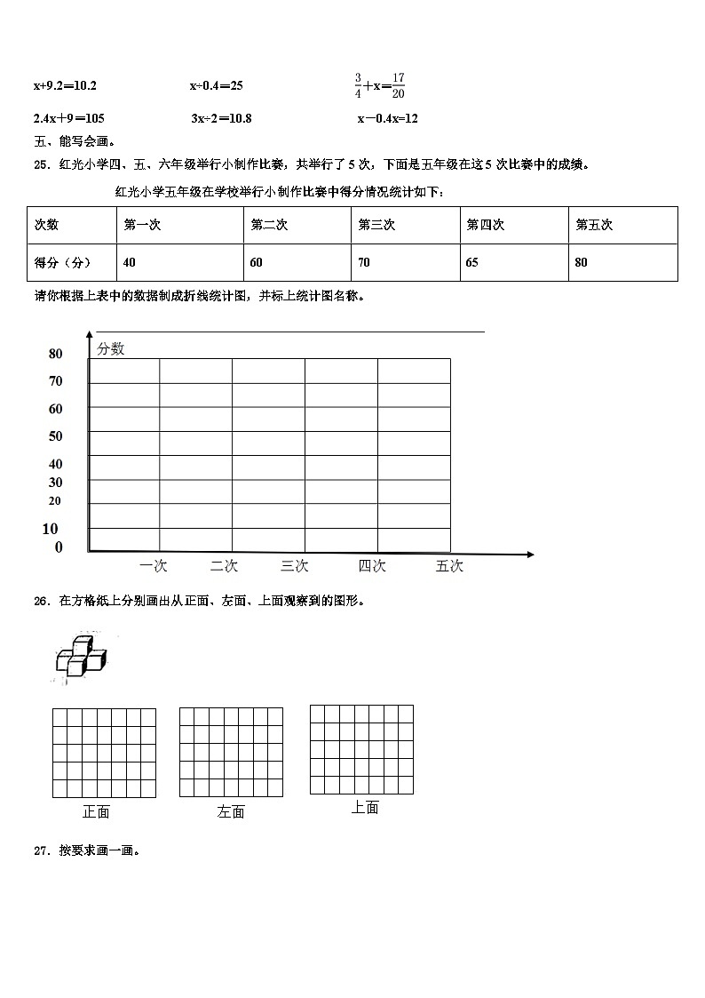 2023届河南省濮阳市清丰县数学六年级第二学期期末统考试题含解析第3页