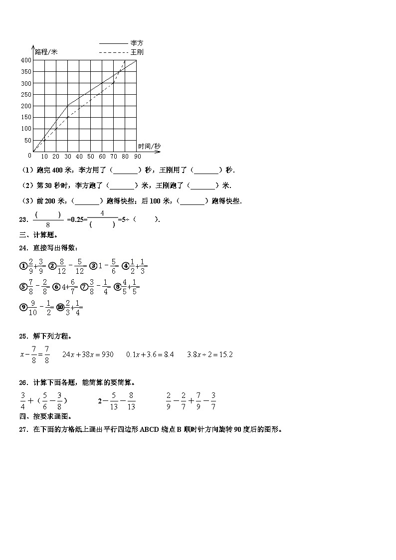 2023届安平县数学六下期末学业水平测试模拟试题含解析第3页