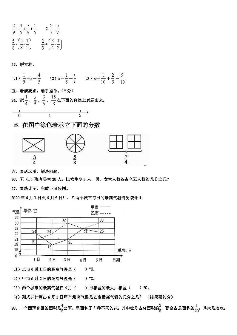 2023届大连市西岗区数学六年级第二学期期末学业水平测试模拟试题含解析03