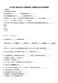 2023届广州市白云区六年级数学第二学期期末学业水平测试试题含解析