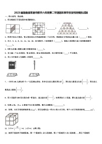 2023届湖南省常德市数学六年级第二学期期末教学质量检测模拟试题含解析