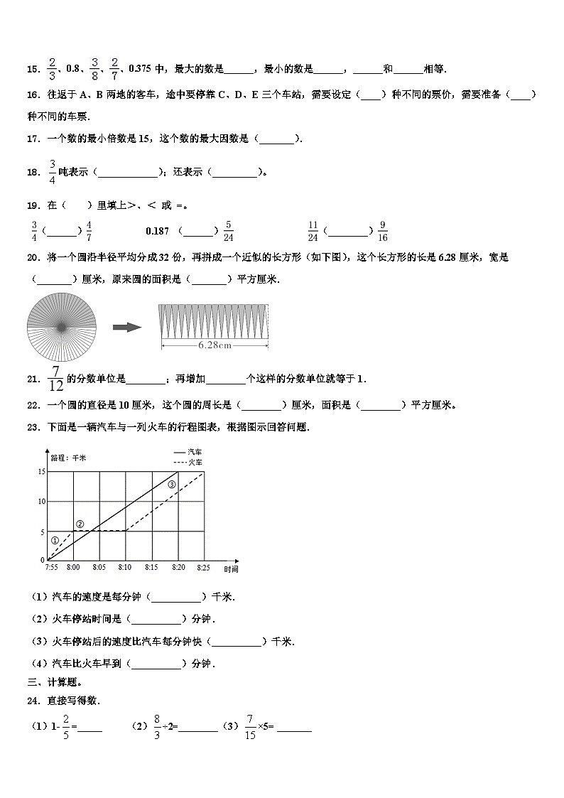 2023届湖南省郴州市安仁县数学六下期末达标测试试题含解析02