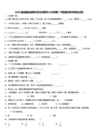 2023届湖南省益阳市安化县数学六年级第二学期期末联考模拟试题含解析