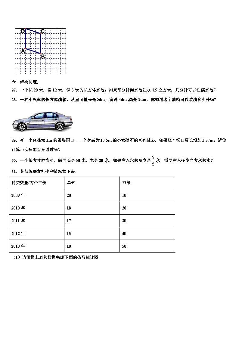 2023届湖南省永州市蓝山县数学六下期末质量检测模拟试题含解析03