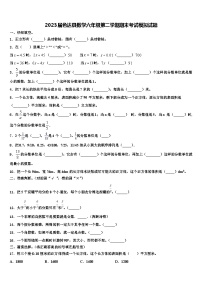 2023届色达县数学六年级第二学期期末考试模拟试题含解析