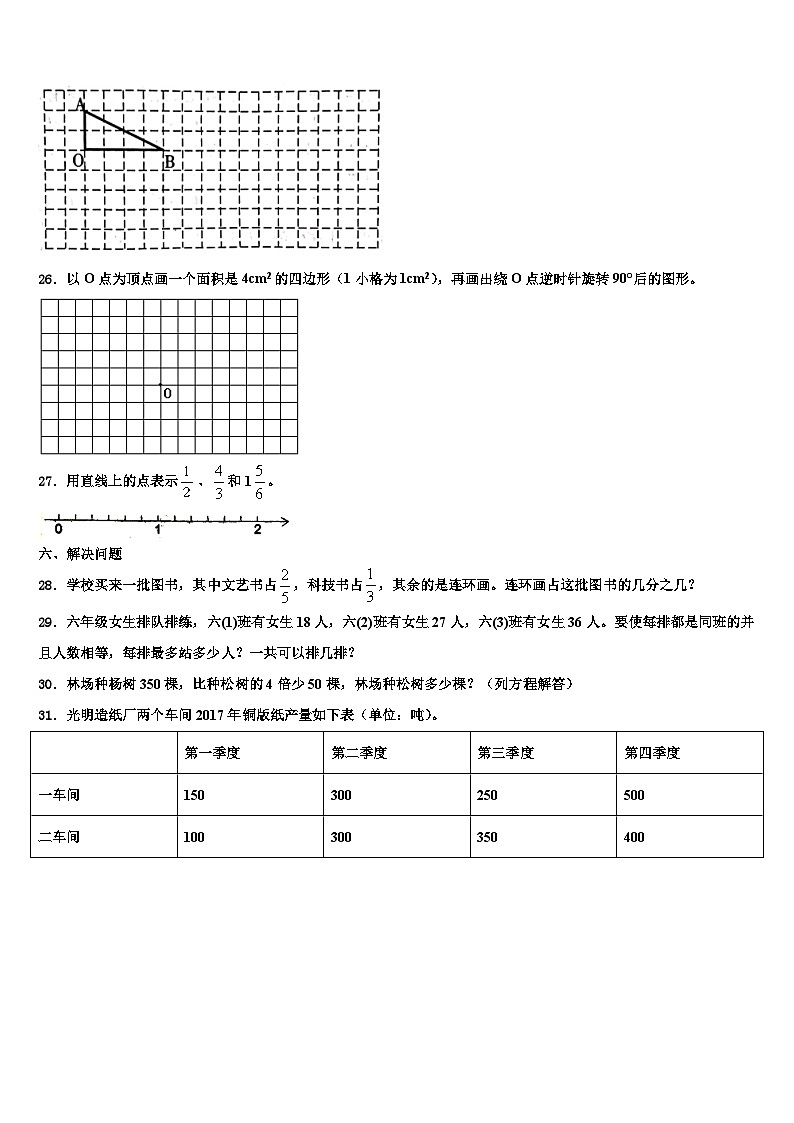 2023届贵州省六盘水市六年级数学第二学期期末考试模拟试题含解析03