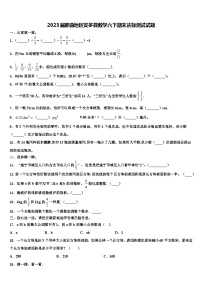 2023届那曲地区安多县数学六下期末达标测试试题含解析