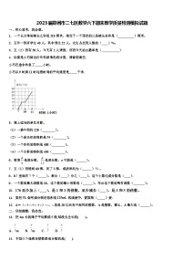 2023届郑州市二七区数学六下期末教学质量检测模拟试题含解析