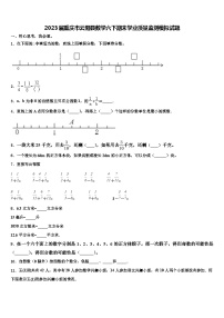 2023届重庆市云阳县数学六下期末学业质量监测模拟试题含解析