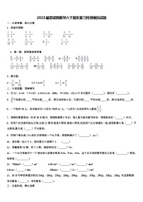 2023届霍城县数学六下期末复习检测模拟试题含解析