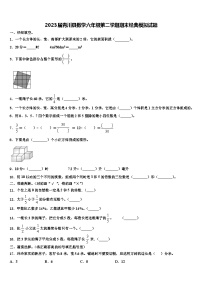 2023届青川县数学六年级第二学期期末经典模拟试题含解析