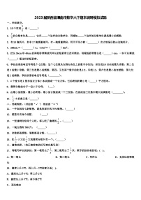 2023届陕西省渭南市数学六下期末调研模拟试题含解析