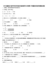 2023届黑龙江省齐齐哈尔市富拉尔基区数学六年级第二学期期末质量检测模拟试题含解析