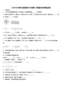 2023年三明市尤溪县数学六年级第二学期期末统考模拟试题含解析