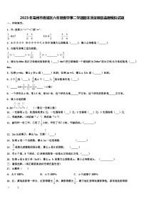 2023年亳州市谯城区六年级数学第二学期期末质量跟踪监视模拟试题含解析