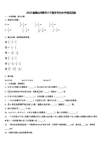 2023届鹤山市数学六下期末学业水平测试试题含解析