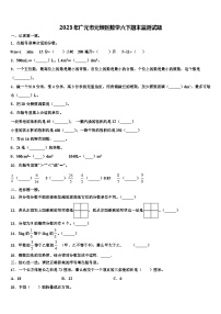 2023年广元市元坝区数学六下期末监测试题含解析