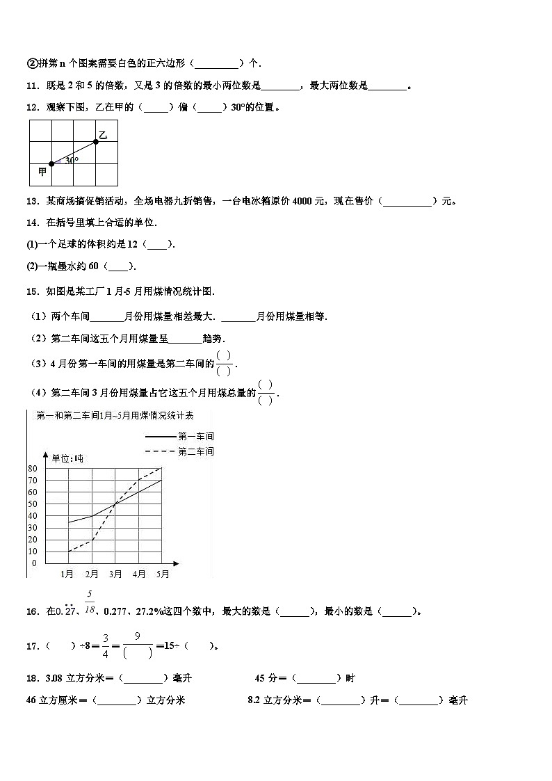 2023年抚州市资溪县数学六年级第二学期期末学业质量监测试题含解析02