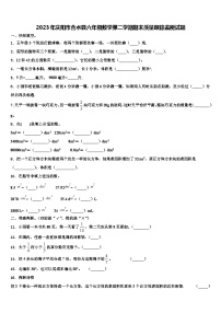 2023年庆阳市合水县六年级数学第二学期期末质量跟踪监视试题含解析