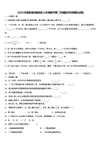 2023年新疆省和田地区六年级数学第二学期期末检测模拟试题含解析