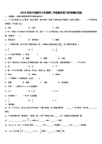 2023年氹仔岛数学六年级第二学期期末复习检测模拟试题含解析