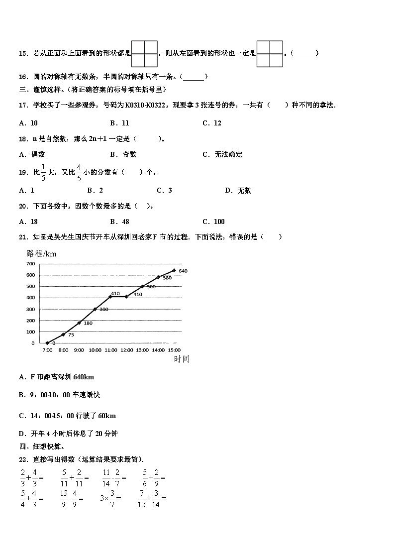 2023年江苏省南通市崇川区通师二附教育集团六年级数学第二学期期末监测试题含解析第2页