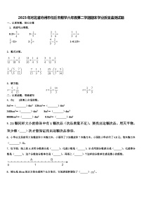 2023年河北省沧州市任丘市数学六年级第二学期期末学业质量监测试题含解析