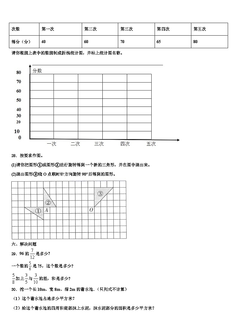 2023年河北省唐山市古冶区数学六年级第二学期期末质量检测模拟试题含解析03
