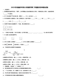 2023年河南省中牟县六年级数学第二学期期末统考模拟试题含解析