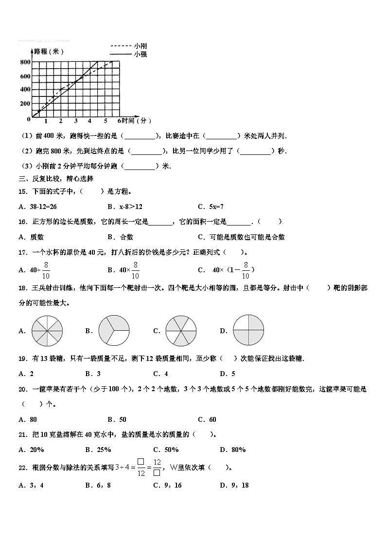 2023年河南省驻马店上蔡县六年级数学第二学期期末调研试题含解析02