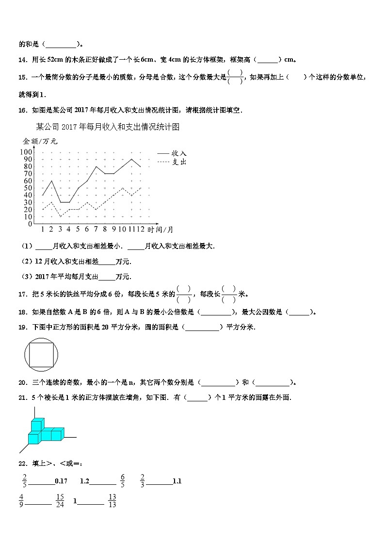2023年浙江省杭州市临安区数学六下期末达标检测模拟试题含解析第2页