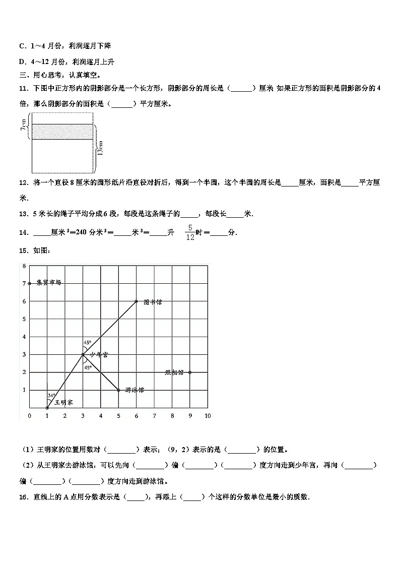 2023年淮南市数学六下期末达标检测模拟试题含解析第2页