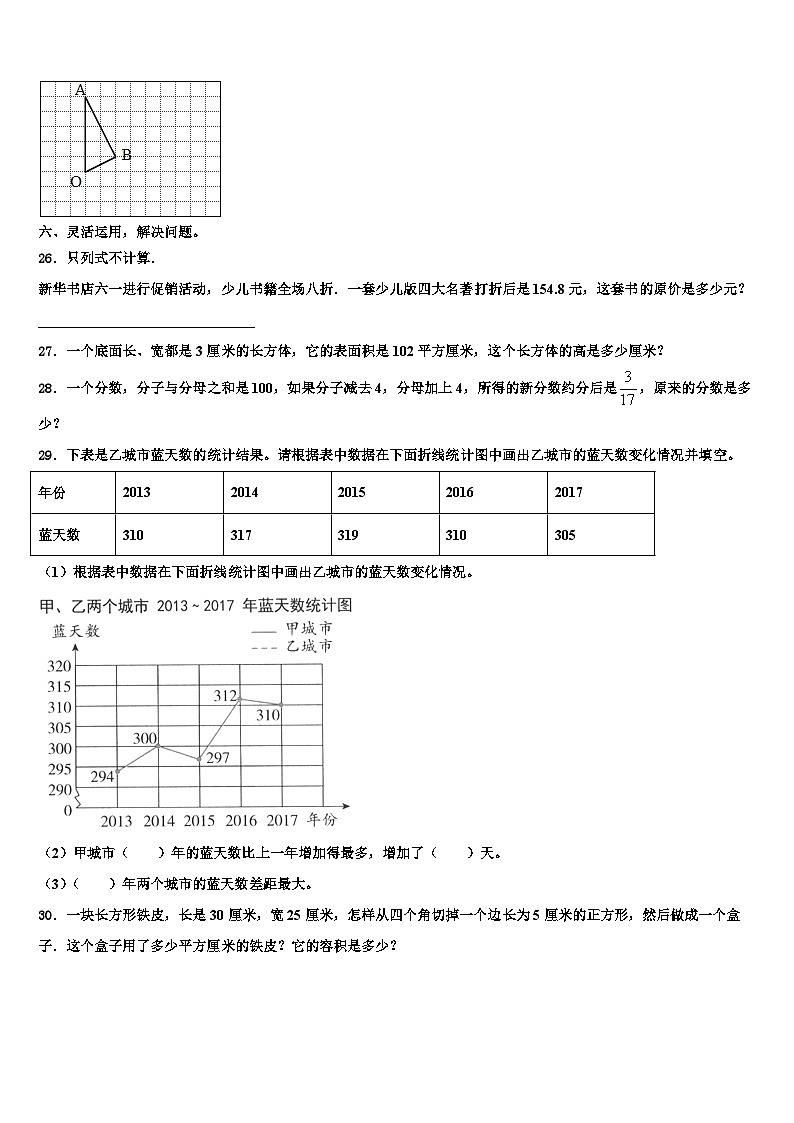 2023年甘肃省定西地区岷县数学六下期末经典试题含解析第3页