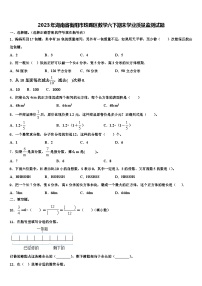 2023年湖南省衡阳市珠晖区数学六下期末学业质量监测试题含解析