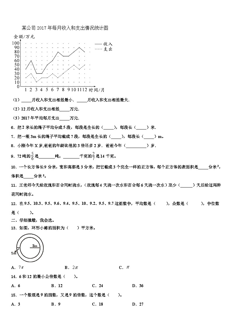 2023年犍为县六年级数学第二学期期末质量跟踪监视模拟试题含解析02