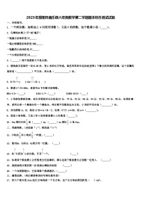 2023年濮阳市南乐县六年级数学第二学期期末综合测试试题含解析