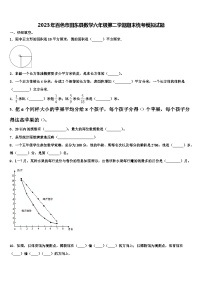 2023年百色市田东县数学六年级第二学期期末统考模拟试题含解析