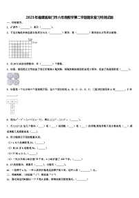 2023年福建省厦门市六年级数学第二学期期末复习检测试题含解析