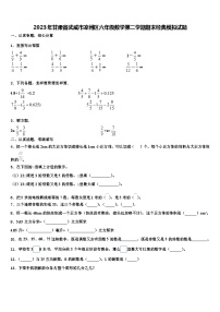 2023年甘肃省武威市凉州区六年级数学第二学期期末经典模拟试题含解析