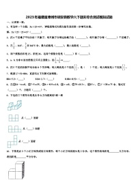 2023年福建省漳州市诏安县数学六下期末综合测试模拟试题含解析