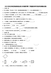 2023年红河哈尼族彝族自治州六年级数学第二学期期末教学质量检测模拟试题含解析