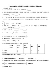 2023年衢州市龙游县数学六年级第二学期期末考试模拟试题含解析