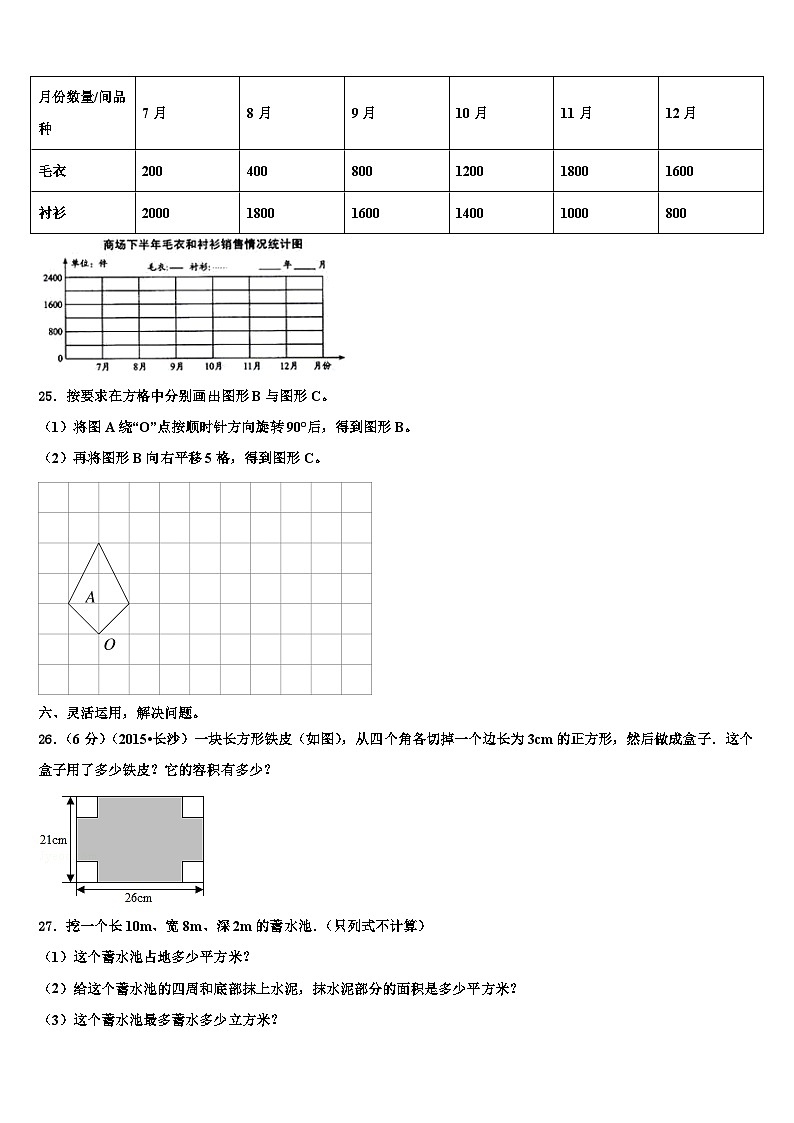 2023年西藏林芝地区察隅县数学六年级第二学期期末联考模拟试题含解析第3页