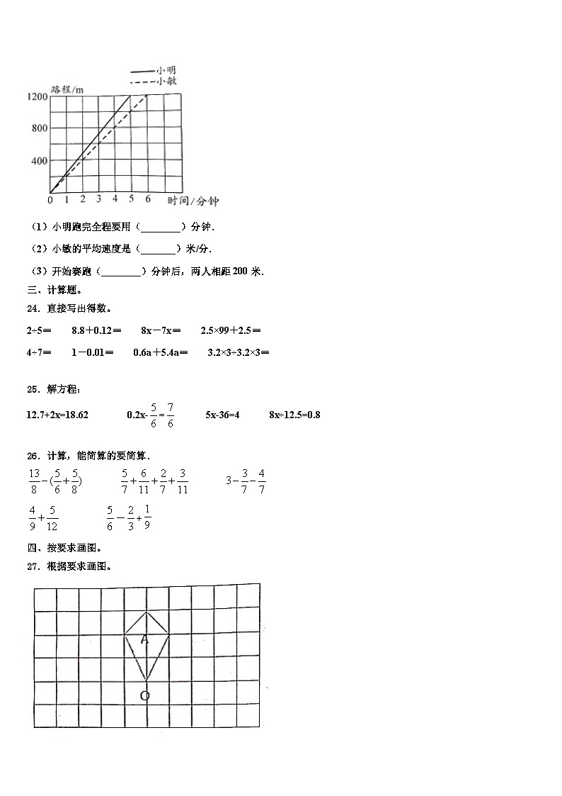 2023年辽宁省丹东市振兴区数学六下期末统考试题含解析第3页