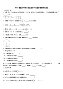 2023年重庆市两江新区数学六下期末调研模拟试题含解析