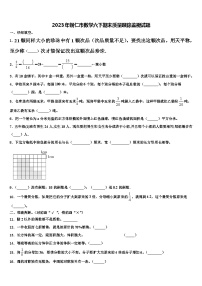 2023年铜仁市数学六下期末质量跟踪监视试题含解析