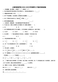 上海市新城学区2022-2023学年数学六下期末预测试题含解析