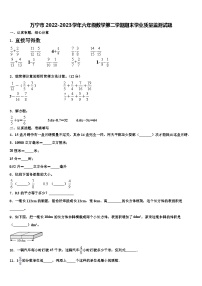 万宁市2022-2023学年六年级数学第二学期期末学业质量监测试题含解析