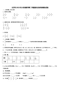 云浮市2023年六年级数学第二学期期末达标检测模拟试题含解析